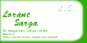 lorant sarga business card